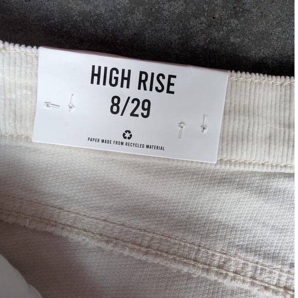 KENSIE Flare Pants High Rise Wide Leg Corduroy Cream Size 8/29 Flare 90s Y2K - Picture 4 of 8